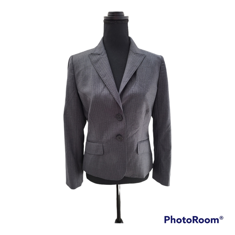 J. Crew Super 120's Grey Pinstripe Blazer